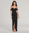Stylish Sheath Sweetheart Neck Off Shoulder Short Sleeve Zipper Back Floor Length Prom Dress