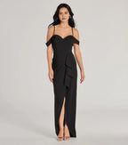 Stylish Sheath Sweetheart Neck Off Shoulder Short Sleeve Zipper Back Floor Length Prom Dress