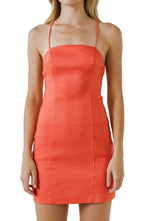 Stylish Square Neck Sleeveless Crisscross Back Short Length Homecoming Dress