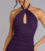 Stylish Trumpet Halter Neck Sleeveless Tie Back Floor Length Prom Dress