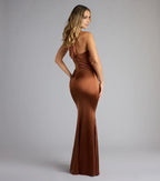 Stylish Trumpet Halter Neck Sleeveless Zipper Back Floor Length Prom Dress