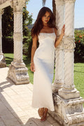 Fitted Spaghetti Straps Sleeveless Ankle-Length Prom Dress