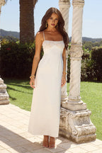Fitted Spaghetti Straps Sleeveless Ankle-Length Prom Dress