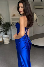 Mermaid Strapless Split Floor-Length Prom Dress