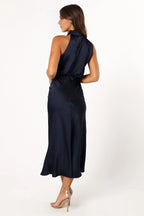 Sheath Halter Neck Sleeveless Ankle-Length Prom Dress