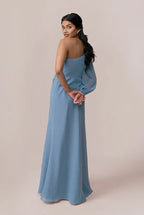 Sheath One Shoulder Sleeveless Floor-Length Prom Dress