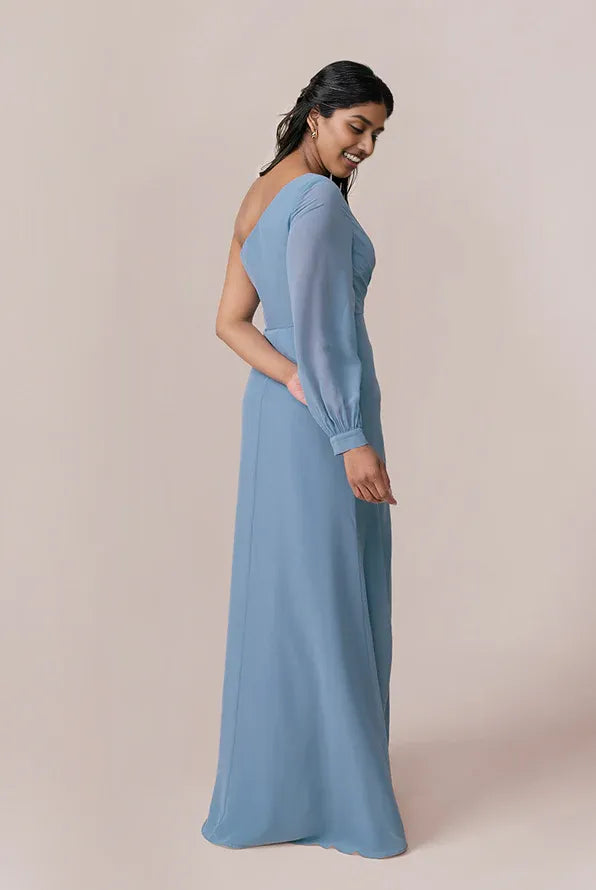 Sheath One Shoulder Sleeveless Floor-Length Prom Dress