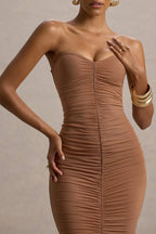 Sultry Mermaid Sweetheart Neck Sleeveless Ruched Back Floor Length Evening Dress