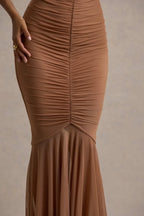 Sultry Mermaid Sweetheart Neck Sleeveless Ruched Back Floor Length Evening Dress