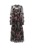 Sweet A-line Sweetheart Neck Puffy Sleeve Zipper Up Floor-Length Prom Dress