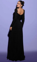 Sweetheart Long Sleeves A-Line Elegant Floor Off the shoulder length Prom Dress For Sale For Ladies