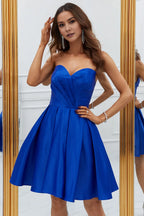 Sweetheart Sleeveless A-Line Elegant Off the shoulder Short Prom Dress Hot Sale For Ladies