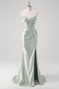 Sweetheart Sleeveless Mermaid Beautiful Matcha Off the shoulder Floor length Party Dress For Sale For Ladies