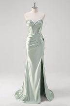 Sweetheart Sleeveless Mermaid Beautiful Matcha Off the shoulder Floor length Party Dress For Sale For Ladies