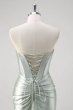 Sweetheart Sleeveless Mermaid Beautiful Matcha Off the shoulder Floor length Party Dress For Sale For Ladies