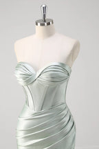 Sweetheart Sleeveless Mermaid Beautiful Matcha Off the shoulder Floor length Party Dress For Sale For Ladies