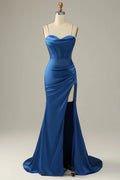 Sweetheart Sleeveless Mermaid Charming Off the shoulder Floor length Party Dress Hot Sale For women
