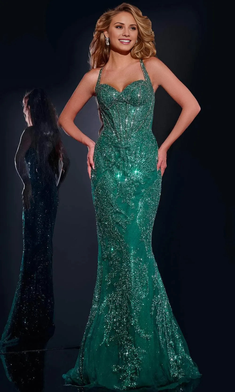 Sweetheart Sleeveless Mermaid Shiny Floor length Prom Dress For Sale For Women