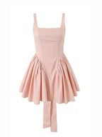 Sweety A-Line/Princess Square Neck Sleeveless Backless Short-Mini Homecoming Dress