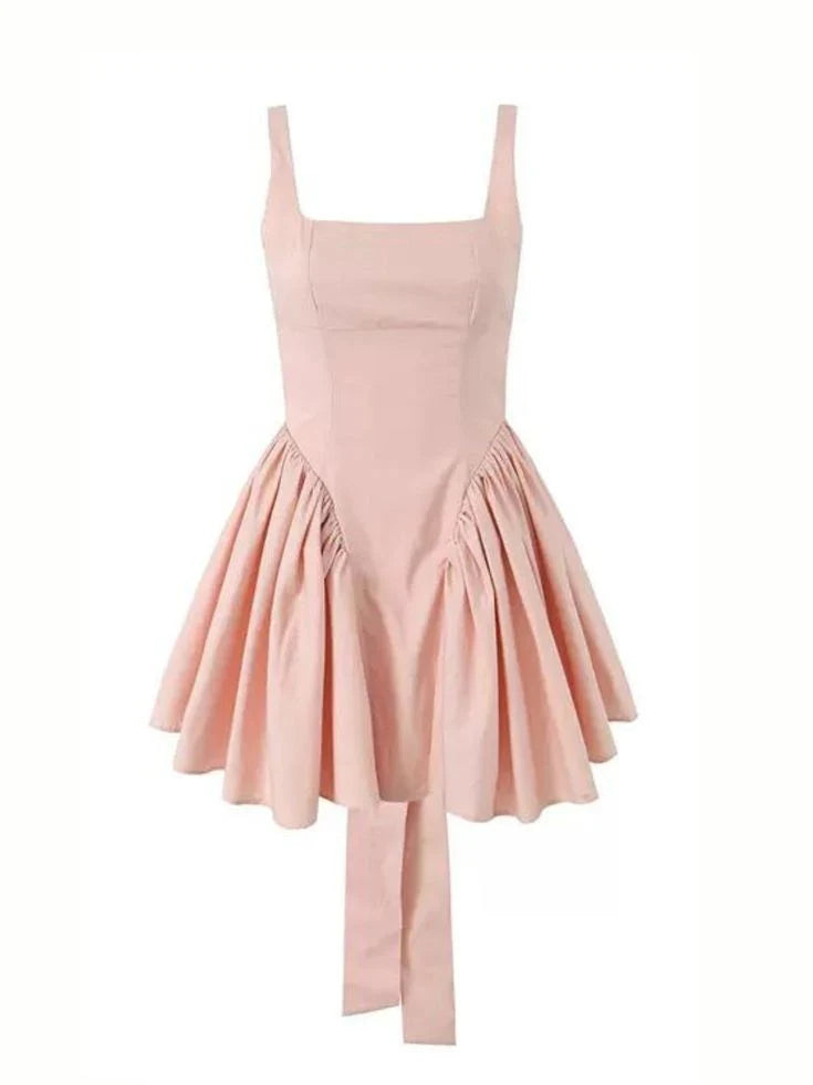 Sweety A-Line/Princess Square Neck Sleeveless Backless Short-Mini Homecoming Dress