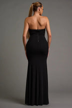Textured Mermaid Strapless Sleeveless Open Back Floor Length For Sale Prom Dress