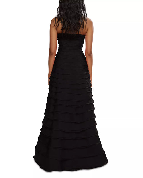 Robe de bal sirène longue, bustier, sans manches, froncée au dos, texturée pour adultes