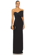 Trendy Sheath Strapless Sleeveless Open Back Floor Length Evening Dress