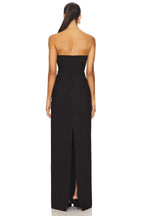 Trendy Sheath Strapless Sleeveless Open Back Floor Length Evening Dress