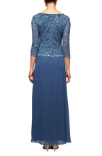 A-Line Boat Neck Long Sleeve Zipper Up Floor-Length Mother of the Bride Dress