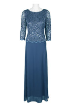 A-Line Boat Neck Long Sleeve Zipper Up Floor-Length Mother of the Bride Dress