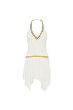 A-Line Halter Neck Sleeveless Ruched Short-Mini Homecoming Dress