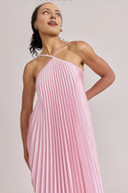 A-Line Halter Neck Sleeveless Floor-Length Prom Dress