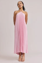 A-Line Halter Neck Sleeveless Floor-Length Prom Dress