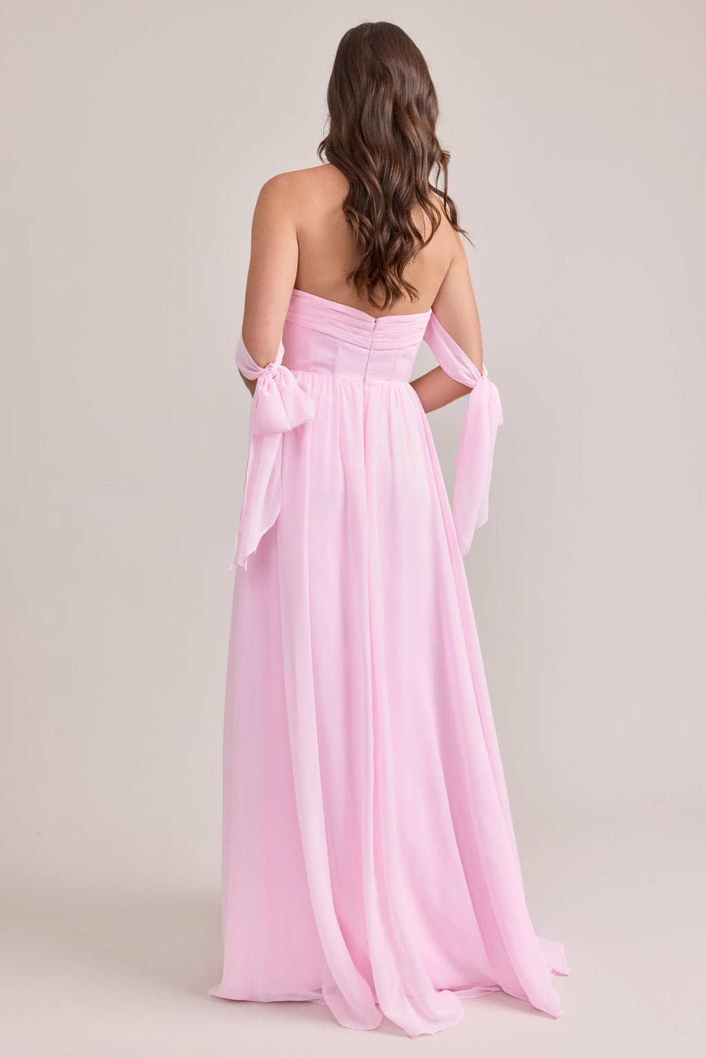 A-Line Off the Shoulder Sleeveless Floor-Length Prom Dress