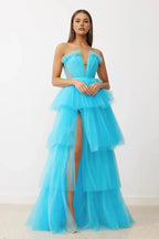 A-Line Off the Shoulder Sleeveless Floor-Length Prom Dress