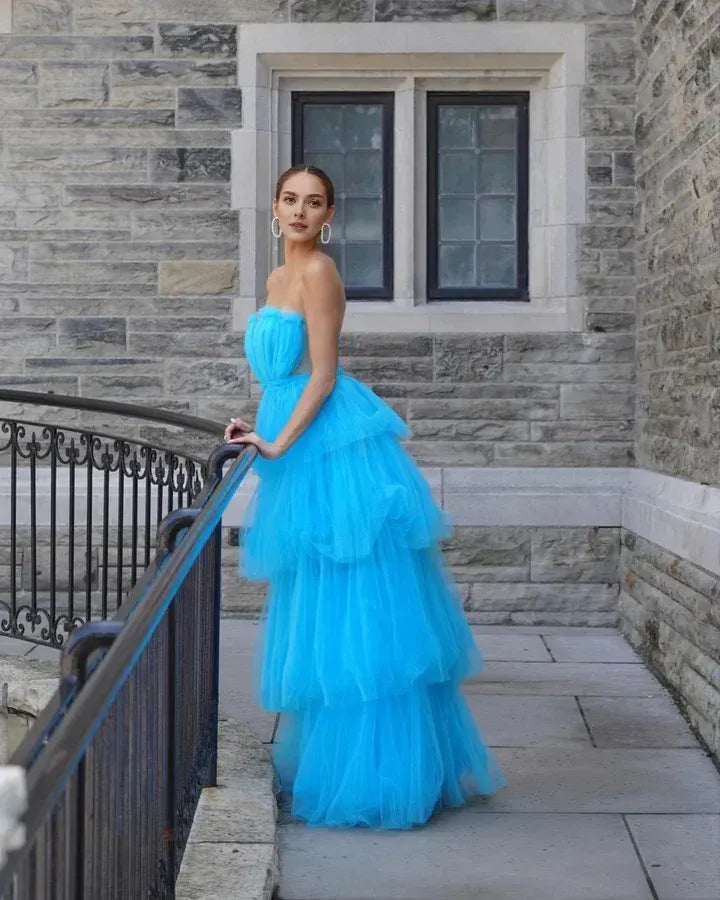 A-Line Off the Shoulder Sleeveless Floor-Length Prom Dress