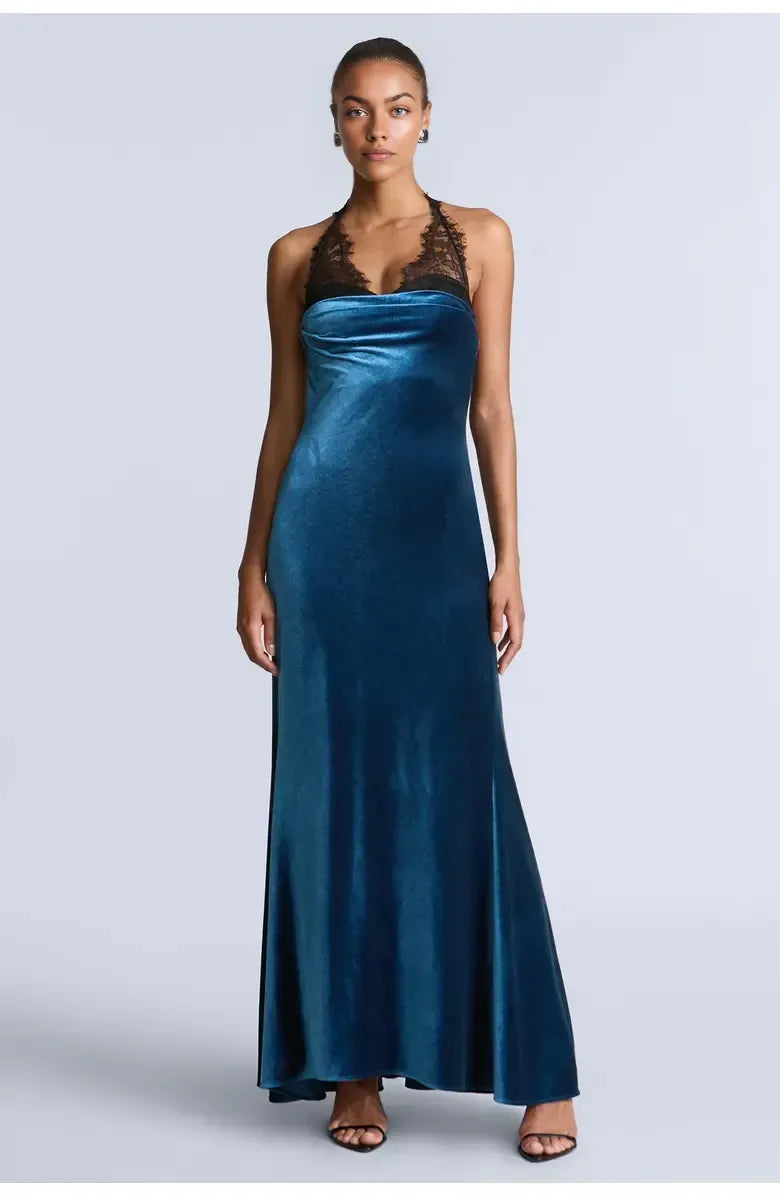 A-Line Off the Shoulder Sleeveless Floor-Length Prom Dress