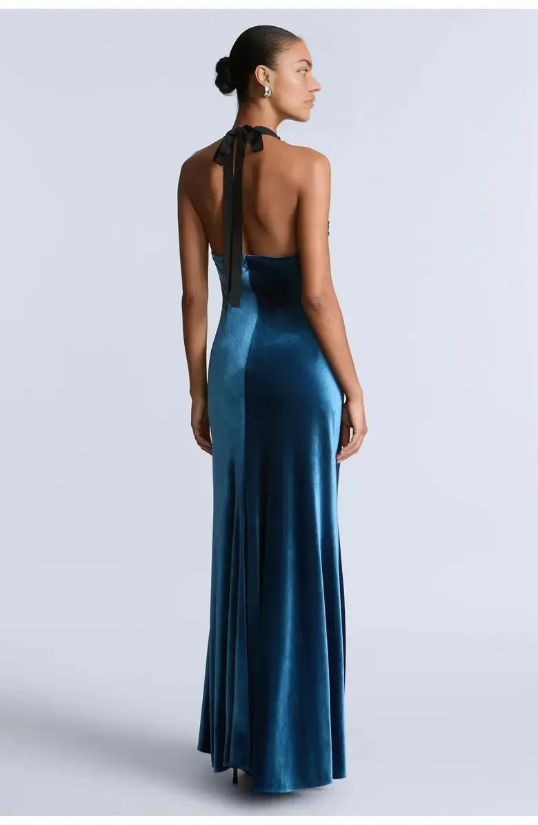 A-Line Off the Shoulder Sleeveless Floor-Length Prom Dress