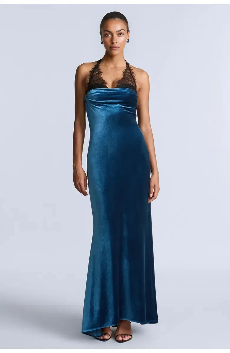 A-Line Off the Shoulder Sleeveless Floor-Length Prom Dress