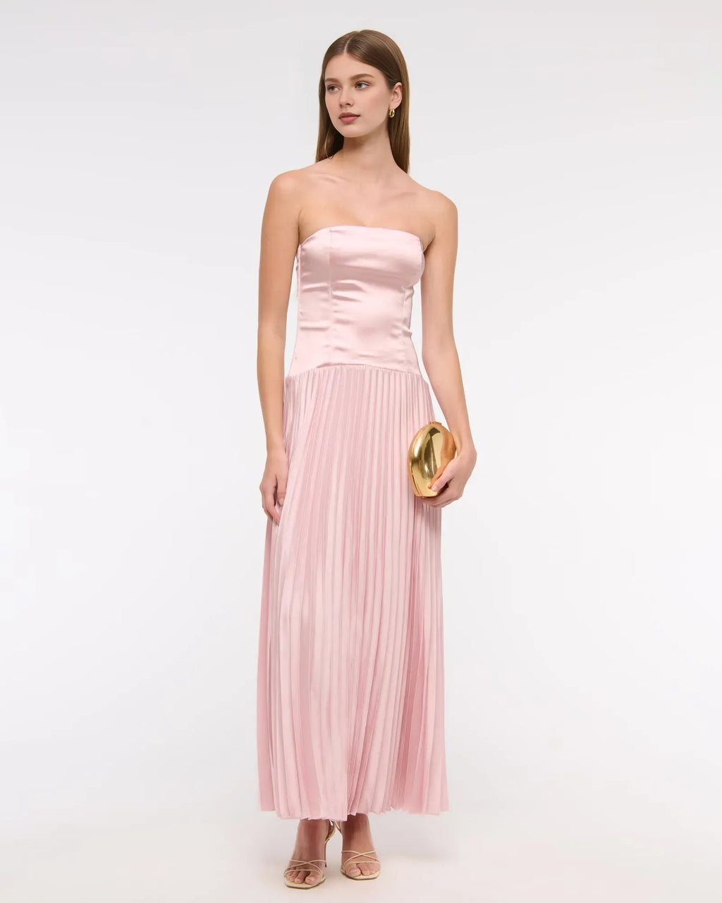 A-Line/Princess Strapless Sleeveless Zipper Up Ankle-Length Prom Dress