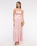 A-Line/Princess Strapless Sleeveless Zipper Up Ankle-Length Prom Dress