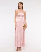 A-Line/Princess Strapless Sleeveless Zipper Up Ankle-Length Prom Dress