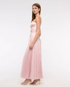 A-Line/Princess Strapless Sleeveless Zipper Up Ankle-Length Prom Dress