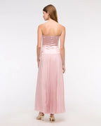 A-Line/Princess Strapless Sleeveless Zipper Up Ankle-Length Prom Dress