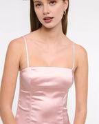 A-Line/Princess Strapless Sleeveless Zipper Up Ankle-Length Prom Dress