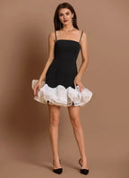 A-Line Spaghetti Straps Sleeveless Backless Short-Mini Evening Dress