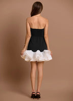 A-Line Spaghetti Straps Sleeveless Backless Short-Mini Evening Dress