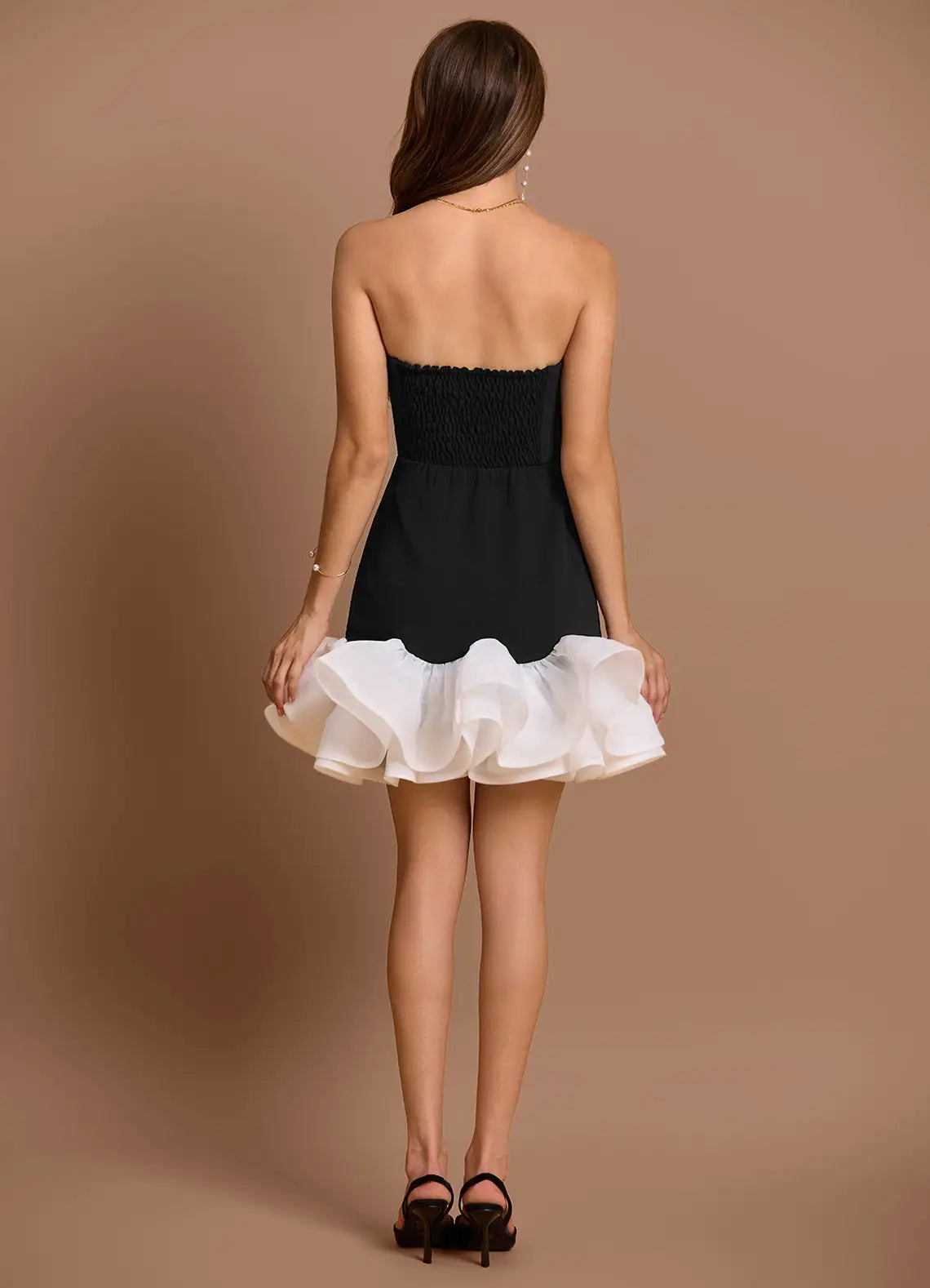 A-Line Spaghetti Straps Sleeveless Backless Short-Mini Evening Dress