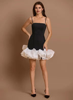 A-Line Spaghetti Straps Sleeveless Backless Short-Mini Evening Dress