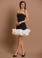 A-Line Spaghetti Straps Sleeveless Backless Short-Mini Evening Dress